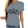 thumbnail image 2 of Busydd Womens Summer Tops Floral Plus Size Tops Short Sleeve Crewneck Shirts Soft Fashion Cute Blouses Loose Fit Basic Tees Casual Dressy Tops for Women, 2 of 6