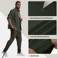 thumbnail image 2 of Asfixiado Mens Safari Shirts Sun Protection Long Sleeve Outdoor Tops Quick Dry Army Green Fishing Hiking Gardening Shirt, 2 of 8