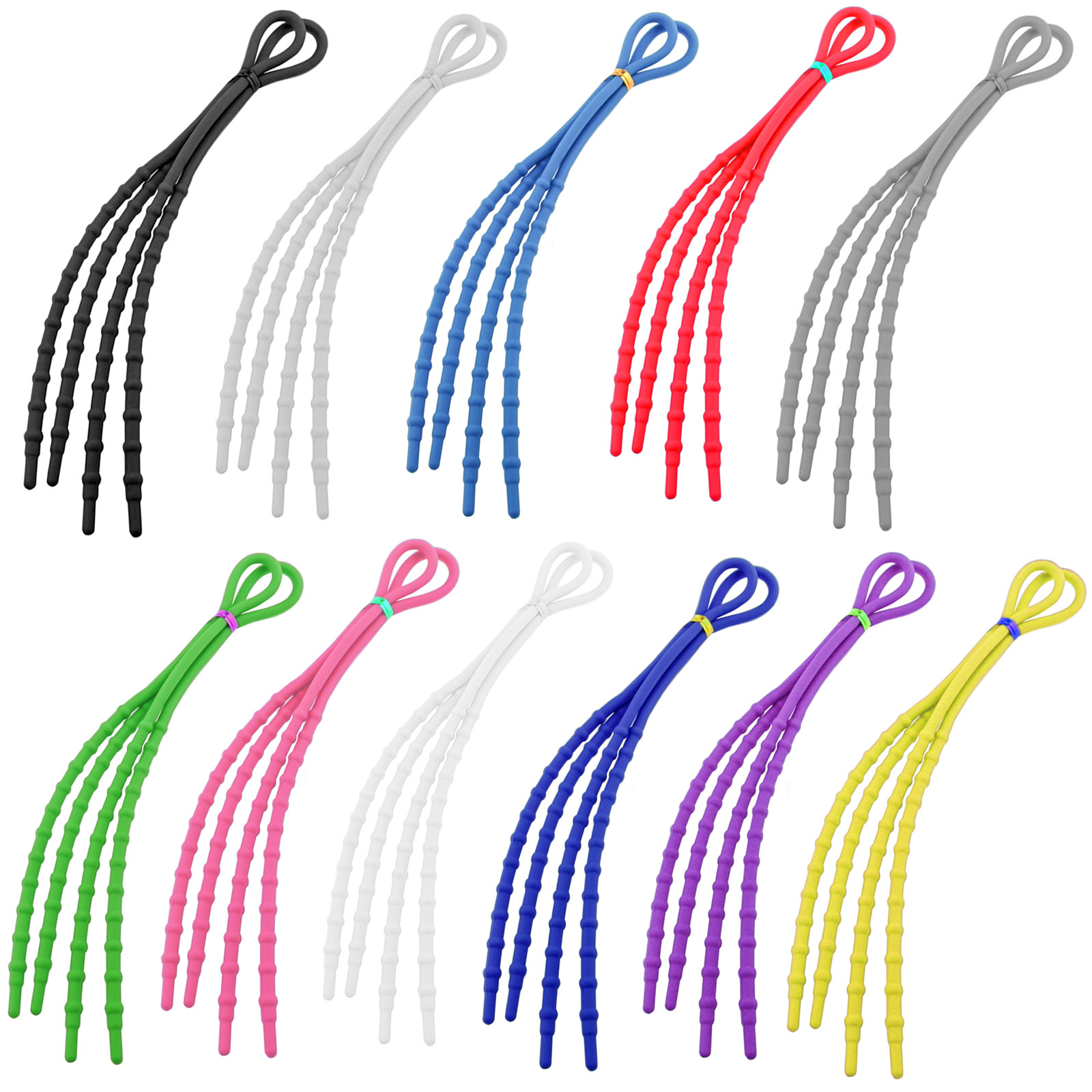 TrendBox - Set of 11 pairs Colorful, Silcone Shoelaces Fashionable ... - Technology-Infused Shoelaces For All-Day Grip