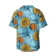 thumbnail image 2 of Wukai Sunflowers Men's Casual Short-Sleeve Button Down Shirt - Lightweight Summer Dress Shirt for Daily Wear-Large, 2 of 7