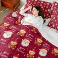 thumbnail image 4 of Castle Fairy Children Santa Claus 7-Piece Twin Bedding Sets,Cartoon Bear Bedding Comforter Set,Merry Christmas Breathable Sheet Sets,Lightweight Room Decor, 4 of 8