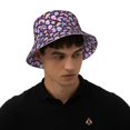 thumbnail image 4 of Balery Skull colorful mushroom rainbow Sombreros para el sol para hombre y mujer, sombrero de pescador con UPF 50+, 4 of 6
