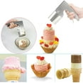 thumbnail image 4 of Cuchara para sándwich de helado para grandes volúmenes: cuchara para helado nostálgica y antigua, diseñada en un plato de cuchara de estilo cilíndrico clásico, 4 of 5