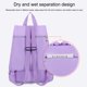 thumbnail image 4 of Mochila de playa con compartimento para zapatos húmedos y secos: mochila ligera de tela resistente al agua para gimnasio, natación, deportes y viajes, 39x29x20cm, rosa/morado/negro/azul, 4 of 9