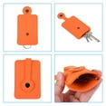 thumbnail image 4 of Felt Pull out Key Case Car Key Organize Pouch with Drawstring for Home Office Car Key, Orange, 2 Pack, 4 of 5