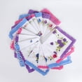 thumbnail image 4 of Cotton Gauze Muslin Square Lovely Flower Pattern Handkerchief Towel, 4 of 8
