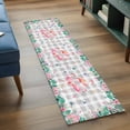 thumbnail image 4 of Pink Flamingo 2'x6' Runner Rug, Green Summer Tropical Botanical Grey Plaid Washable Non-Slip Area Rugs for Hallway Kitchen Floor Bedroom Entryway, StainResistant Laundry Carpet Decoration Indoor Mat, 4 of 9