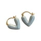 thumbnail image 4 of Pendientes con forma de corazón para niñas, aretes colgantes, joyas, regalos para novia, amor, Azul, 4 of 9