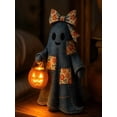 thumbnail image 6 of 2Pack Halloween Patchwork Ghost Lamps Indoor, Patchwork Ghost with Pumpkin Cute Fall Tabletop Figurine Decoration for Home, 6 of 11