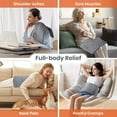 thumbnail image 4 of Heating Pad for Back Pain Relief, 15.7"x31.5" Electric Heating Pad with Auto Shut Off/LCD Controller, Heating Pad with 9 Heating Levels & 4 Timer Settings for Back Neck Shoulder Stress Cramps Relief, 4 of 10
