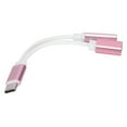 thumbnail image 2 of Adaptador de cable de carga de audio auxiliar 2 en 1 TypeC a 3,5 mm Conector divisor de auriculares (rosa), 2 of 5