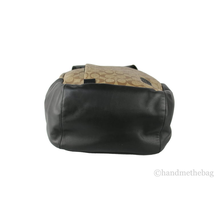 COACH 2WAY レザーバッグ　ブラウン Coach (89922) Edge Pack Tan Signature Coated Canvas Leather Large