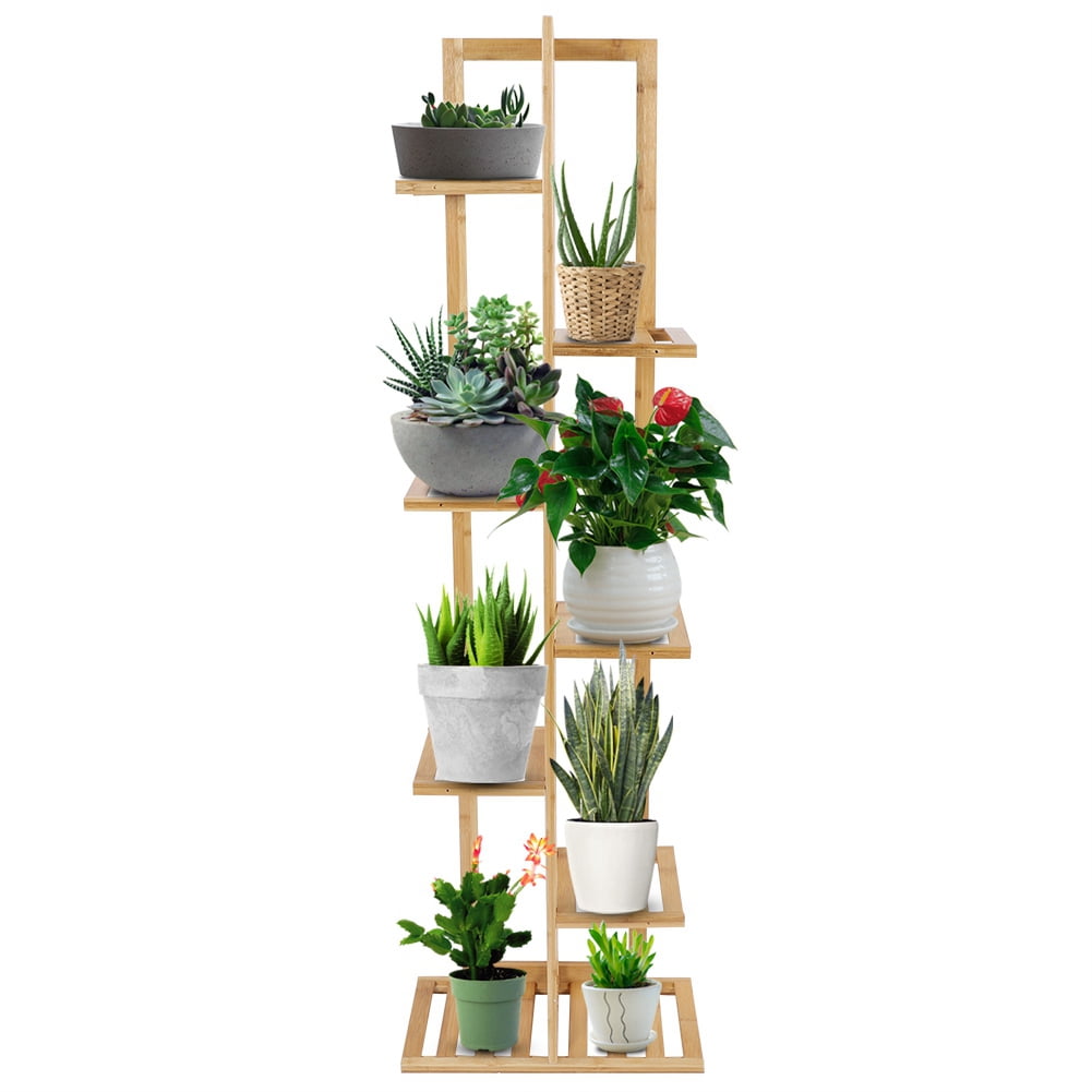 Garosa Wood Plant Stand Solid Flowers Plant Rack Shelves Display Shelf
