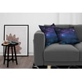 thumbnail image 3 of Ambesonne Space Throw Pillow Cover 2 Pack, Milky Way Themed Stars, 18", Magenta Blue, 3 of 7