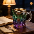 thumbnail image 4 of Taza de cristal con forma de libro – Tema literario Taza de té de café, cristal transparente morado, 200ml, diseño moderno de novedad para oficina en casa, regalo para coleccionistas lectores, 4 of 6