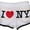 White, variant on I Love NY Summer Shorts Ladies Purple XS