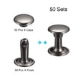 thumbnail image 3 of Unique Bargains 50 Sets Leather Rivets 8mm Double Cap Rivets 10mm Height Metal Studs Rivet, Gun-black, 3 of 5