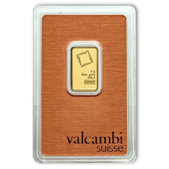 5 gram Gold Valcambi Bar w/ Assay