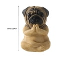 thumbnail image 2 of witspace Meditating French Bull Dog Statue, Outdoor Dog Garden Statue Realistic Resin Animal Dog Sculpture Yoga Dog Ornament Buddha Puppy Lawn Ornament, 2 of 7