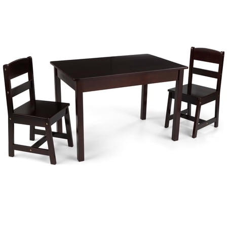 KidKraft Wooden Rectangular Table & 2 Chair Set for Kids  Espresso