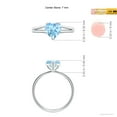 thumbnail image 4 of Angara Natural 0.9 Ct. Aquamarine Solitaire Ring in Sterling Silver for Women (Ring Size: 5), 4 of 9