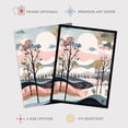 thumbnail image 2 of Winter Countryside Landscape Boho Artwork Pink Blue Morning Sun Over Fields Unframed Wall Art Print Poster Home Decor Premium, 2 of 5