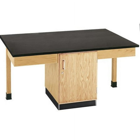 Diversified Woodcrafts 2304K 4 Station Table with Phenolic Resin Top - Plain Apron and Door