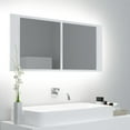 thumbnail image 2 of vidaXL LED Bathroom Mirror Cabinet Concrete Gray 39.4"x4.7"x17.7", 2 of 16