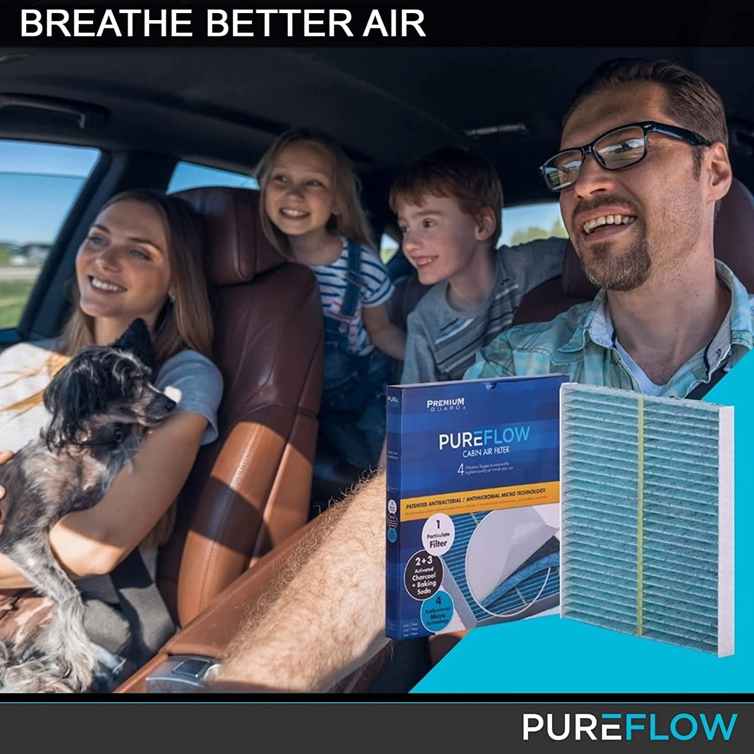PUREFLOW PC99528X Cabin Air Filter | Fits 2015-2026 Ford Transit-250, Transit-350, Transit-150, Transit-350 HD 3.5L