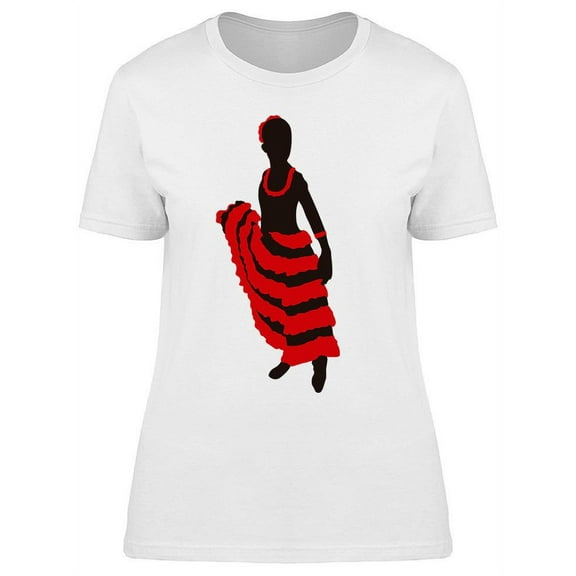Beautiful Flamenco Dancer T-Shirt Women -Image by Shutterstock, Female Medium