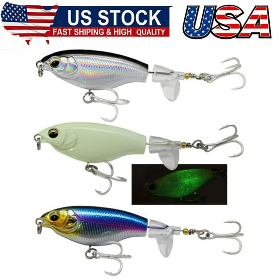 Topwater 90 Top Water Bass Pencil Plopper Fishing Lures - Bass & Pike Lures