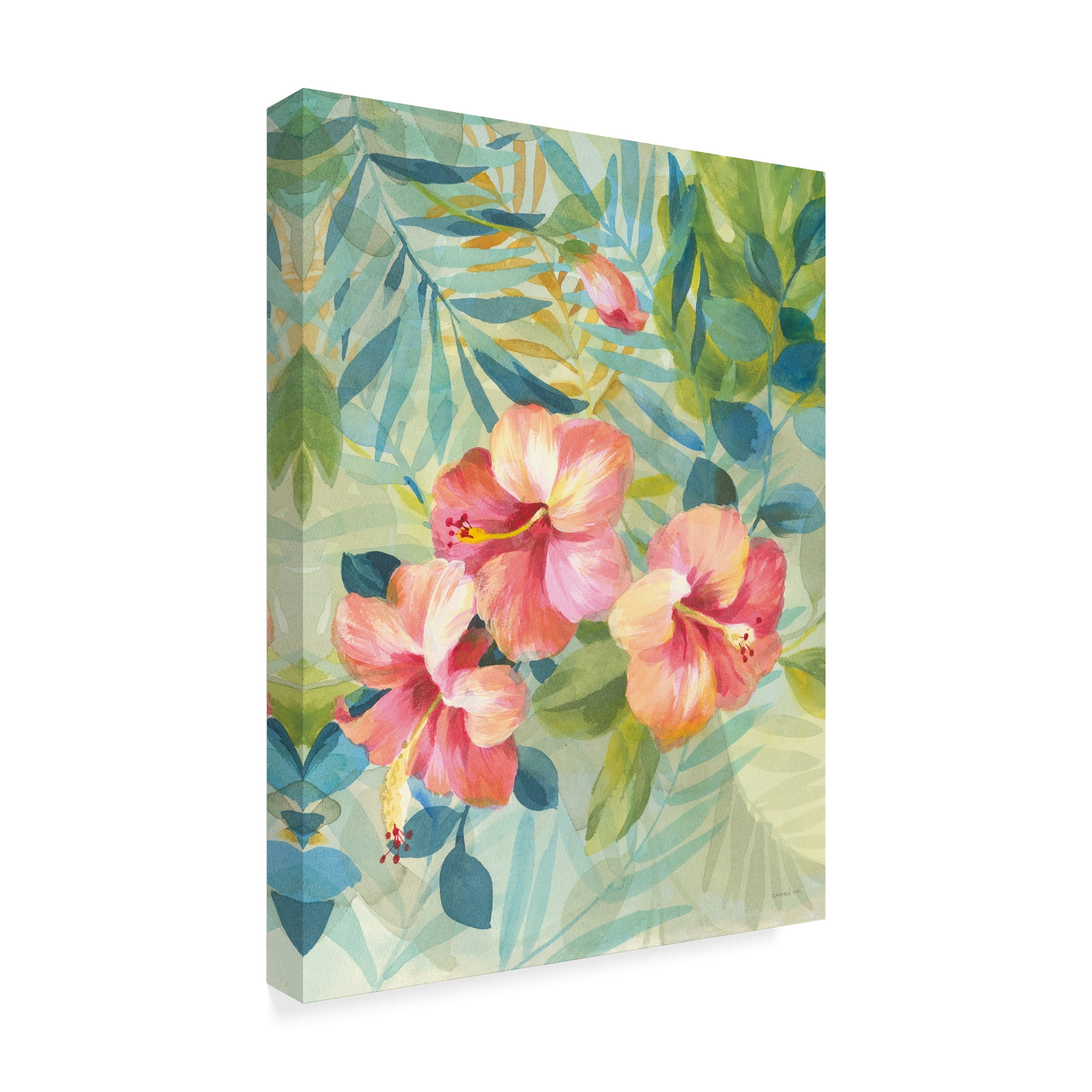 Trademark Fine Art 'Hibiscus Garden III' Canvas Art by Danhui Nai
