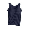 thumbnail image 2 of YFNNUP Plus Size Women Tank Tops with Built in Bra Padded Summer Sleeveless Wide Strap Camisole Top Basic Sleepwear Workout Yoga Tops, 2 of 5