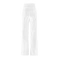 thumbnail image 6 of Women High Waist Velvet Yoga Pants Flared Stretchy Wide Leg Velvet Yoga Trousers Soft Plush Velour Bootcut Slacks, 6 of 7
