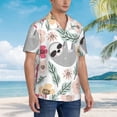 thumbnail image 3 of Fotbe Cute Cartoon Sloth Camisa Hawaiana para Hombre Unisex – Camisa Casual de Verano con Botones de Manga Corta de Algodón y Lino,3X-Large, 3 of 7