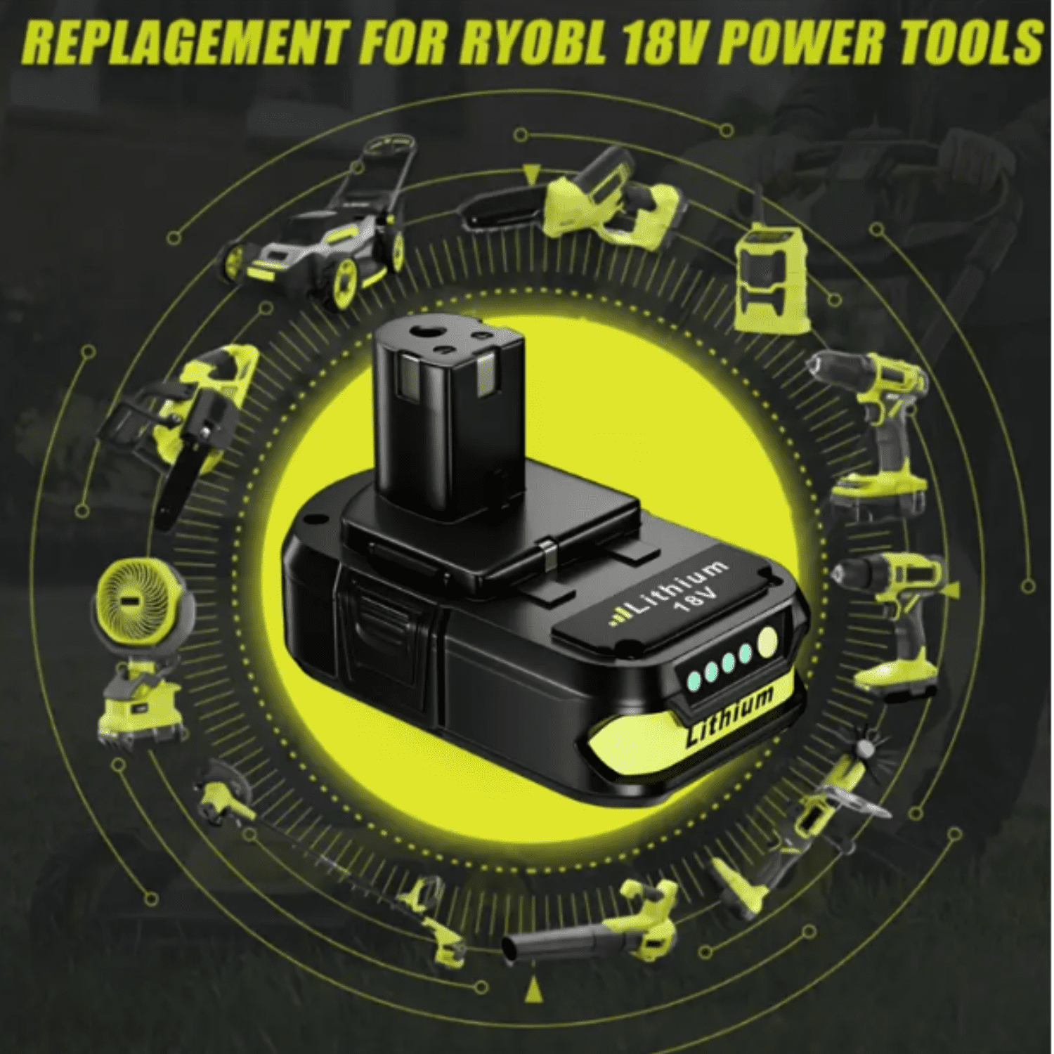 2Packs P102 3.6Ah Battery Compatible with Ryobi 18v Battery P108 P102 P103 P104 P105 P107 P109 P122 P145 Replacement 18 Volt ryobi Battery
