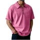 thumbnail image 2 of pstuiky camisetas de hombre, Blusa/camiseta informal de verano para hombre, de color liso, con cuello vuelto camisetas de hombre m, 2 of 6