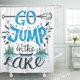 thumbnail image 1 of ABPHQTO Go Jump in The Lake House Sign Cortina de ducha vintage 152x180 cm, 1 of 2