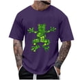thumbnail image 1 of Pantalones de Sudador para Hombres Cortos Estilo de los Hombres Manga Corta Impresa Camiseta Cuello Redondo Suéter Casual Poliéster Verano Playa Superior, 1 of 4