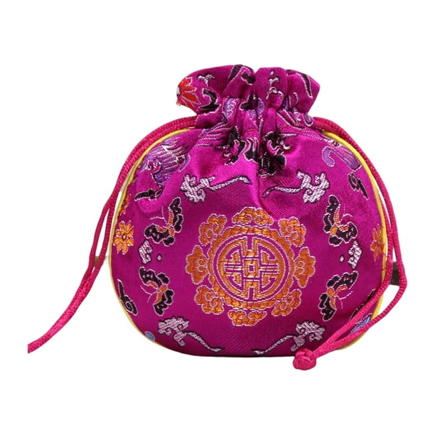 Bolsa con cordón, bolsas de embalaje de joyería portátiles, bolsa de almacenamiento de joyería de regalo de algodón, recuerdo de boda de Ropa, zapatos y accesorios Miscelánea Rosa roja Minnieouse AP017947-05
