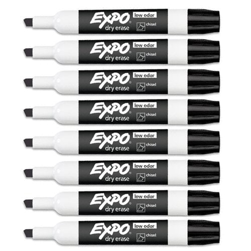 Expo Low Odor Dry Erase Markers Chisel Tip 72 PACK BLACK 80001 NEW 