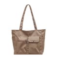 thumbnail image 2 of Bolsas de lona para mujer Bolsa de hombro de color sólido Gran capacidad para el trabajo (Caqui) Ndcxsfigh Para Estrenar, 2 of 9
