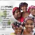 thumbnail image 4 of Gorro de satén para dormir con volantes para cabello rizado y natural, gorro de seda que reduce la rotura, negro., 4 of 5