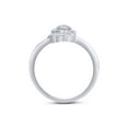 thumbnail image 5 of AFFY Round Natural Diamond Cat Womens Ring in 14k White Gold Over Sterling Silver (0.05 Cttw), 5 of 7