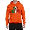 thumbnail image 2 of Wild Bobby Mexican Queen Latin Pride Unisex Graphic Hoodie Sweatshirt, Orange, Small, 2 of 5