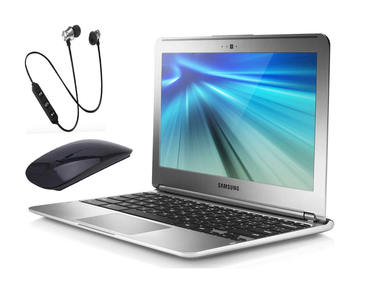 Samsung 11.6-inch Chromebook XE303C12 | Headset and Mouse Bundle | 2GB RAM  16GB Storage | Silver (Refurbished)