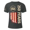 thumbnail image 5 of Linfrsh Patriotic T Shirts for Men 250 Years US Flag T-Shirt Patriotic 4th of July America Independence Day Tops(Dark Gray,M), 5 of 5