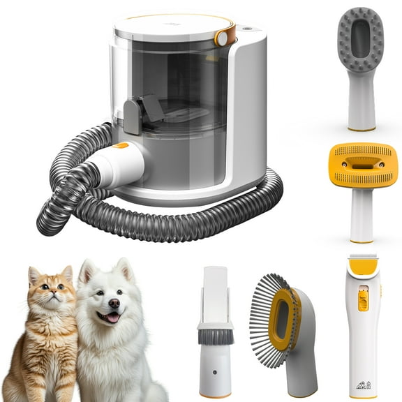 P300 Pro Dog Vacuum for Shedding Grooming,Vacuum Suction 99% Pet Hair, Dog Grooming Kit with 1.5L Dust Cup, Low Noise,5 Grooming Tools