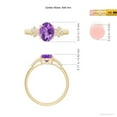thumbnail image 4 of ANGARA Natural 1.15 Ct. Amethyst with Diamond Classic Ring in 14K Yellow Gold for Women (Ring Size: 11.5), 4 of 9