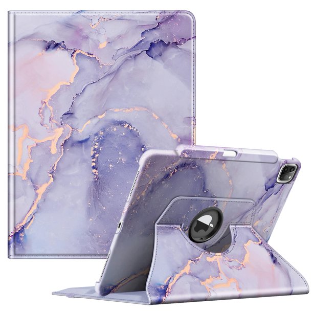 Funda giratoria Fintie para iPad Pro 12.9 6.ª generación 2022, color lila